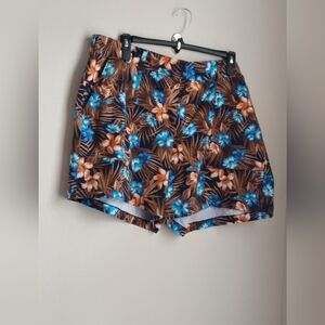 Lands' End Shorts Women 3X Multicolor Floral Beach Resort Vacation Casual Boho